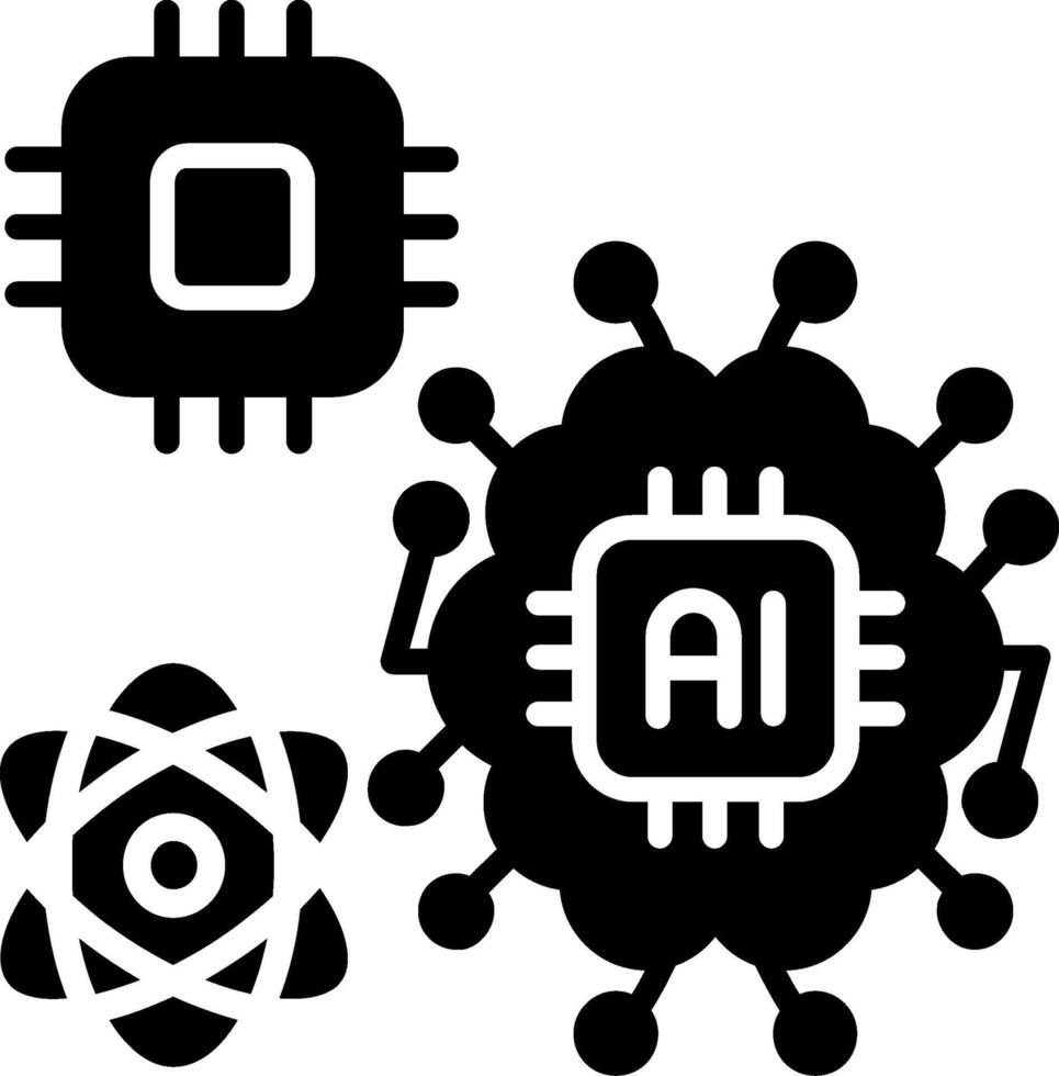 Brain Glyph Icon vector