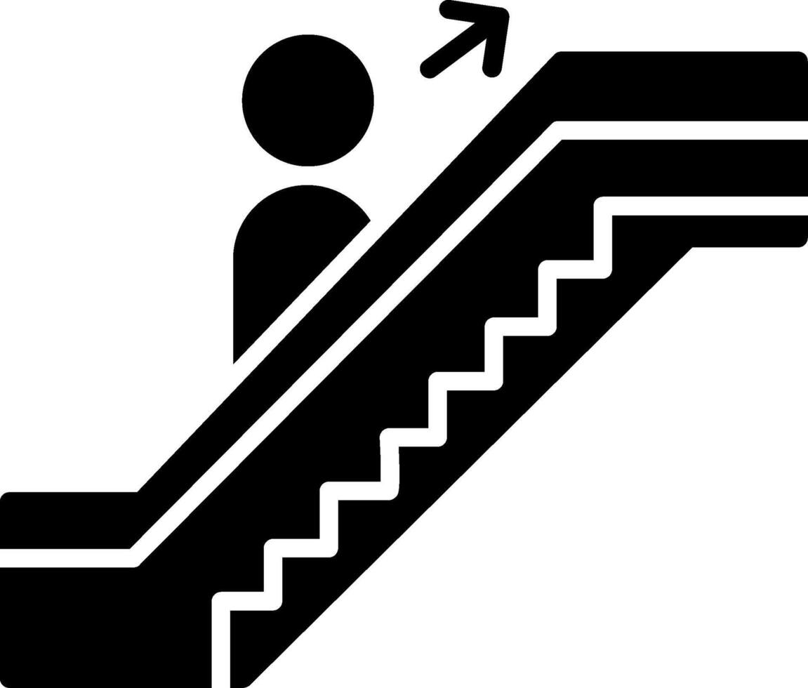 Escalator Glyph Icon vector