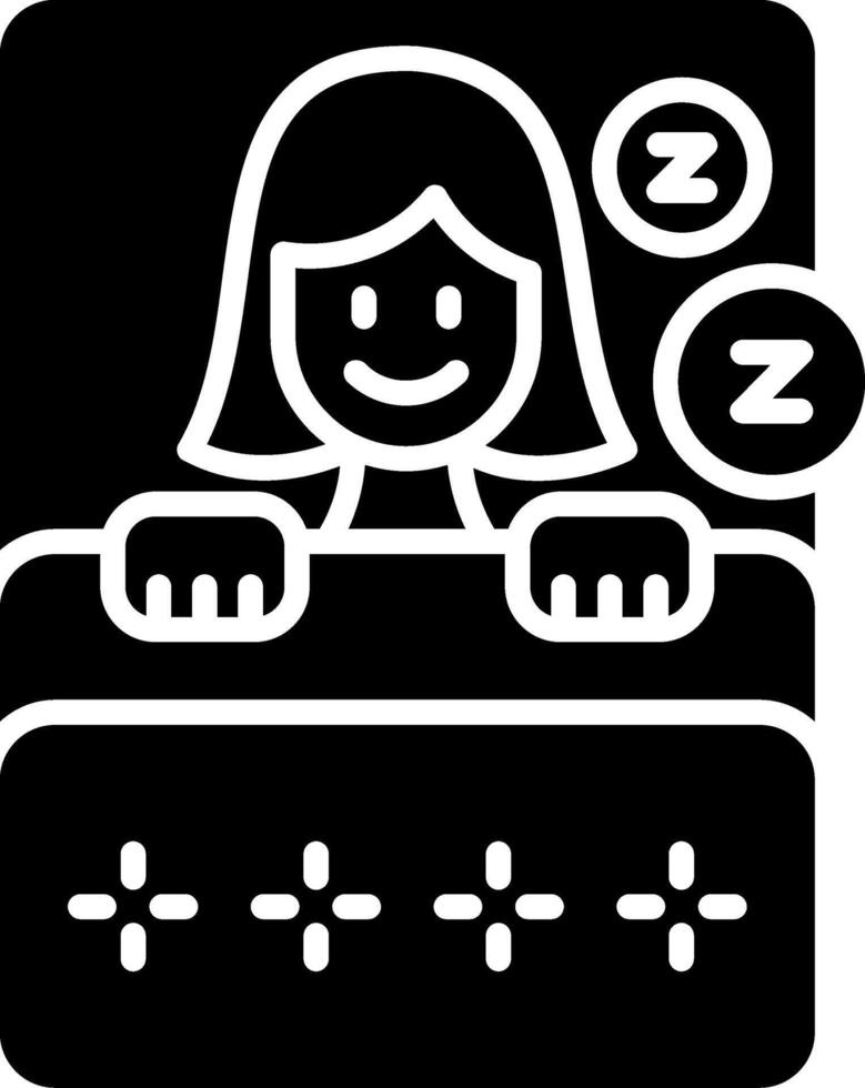 Enough Sleep Glyph Icon vector