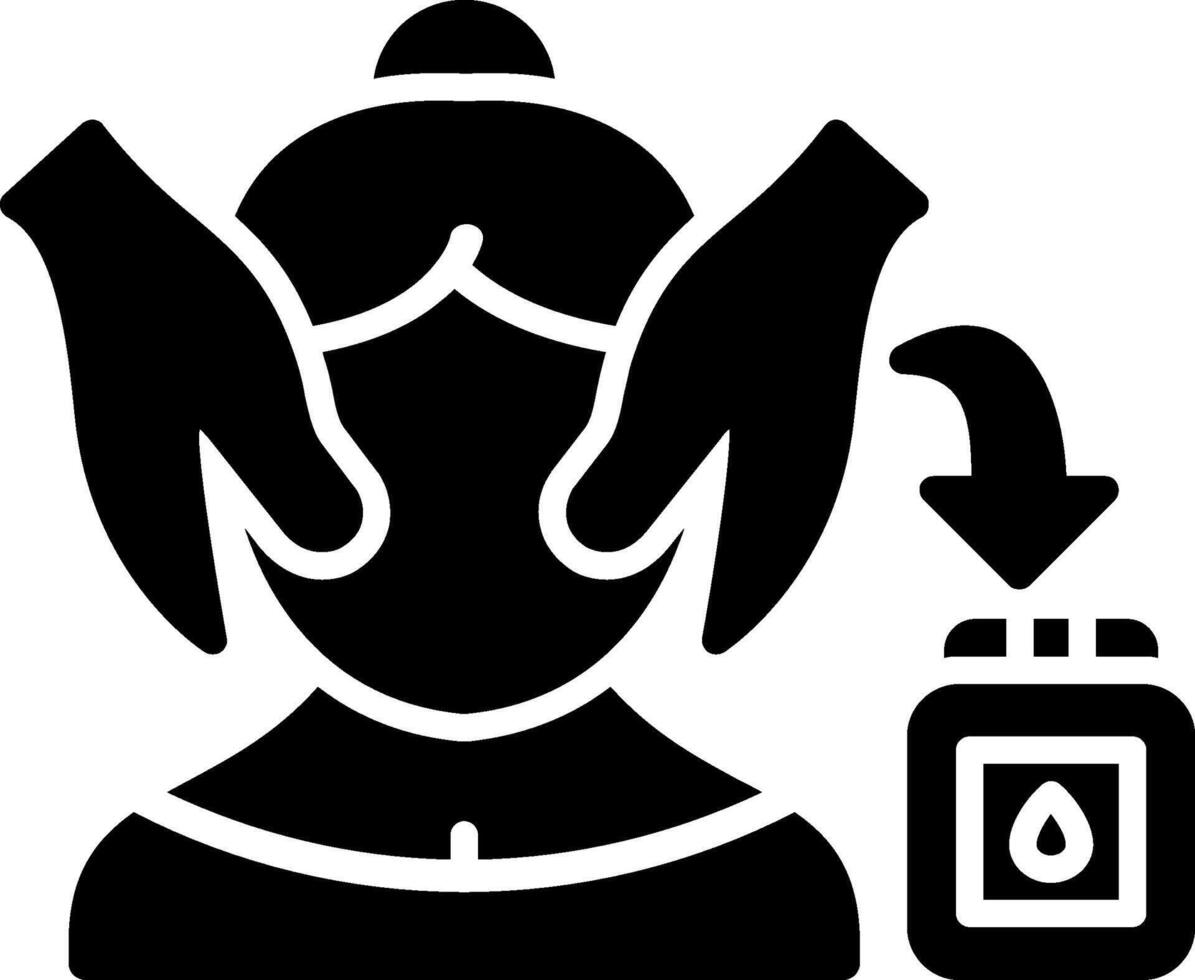 Facial Treatment Glyph Icon vector