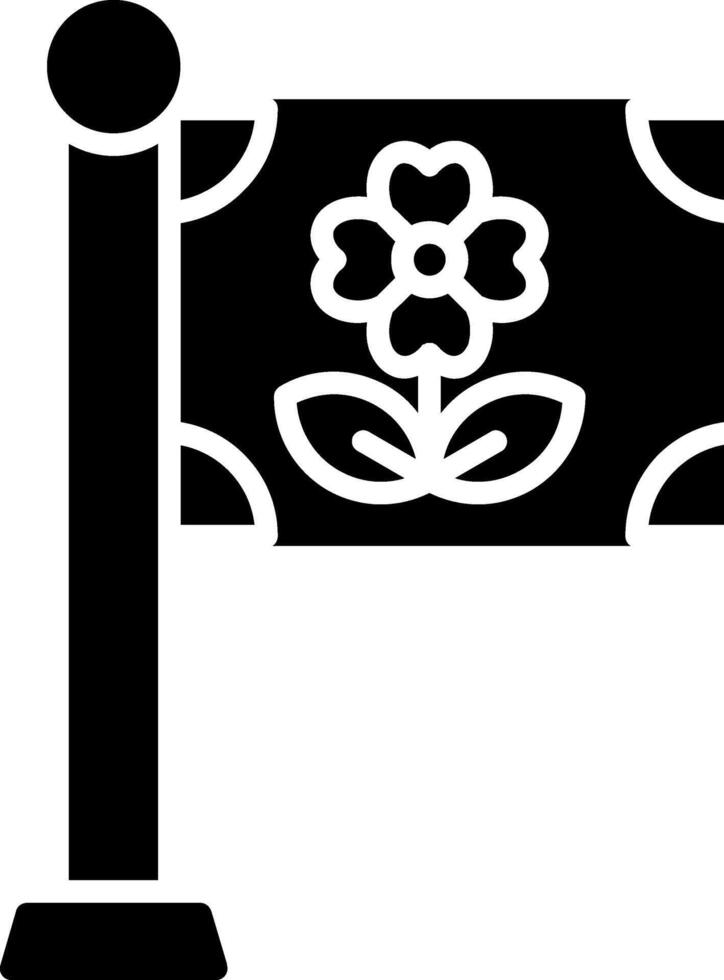 Flag Glyph Icon vector