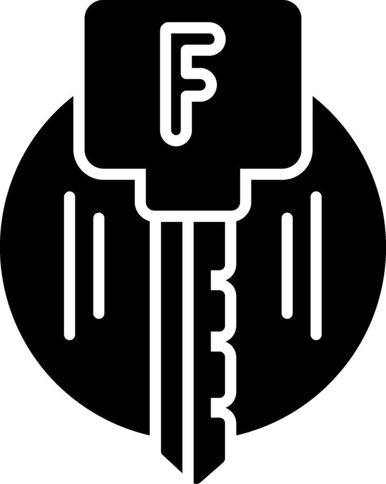 Foreign Key Glyph Icon vector