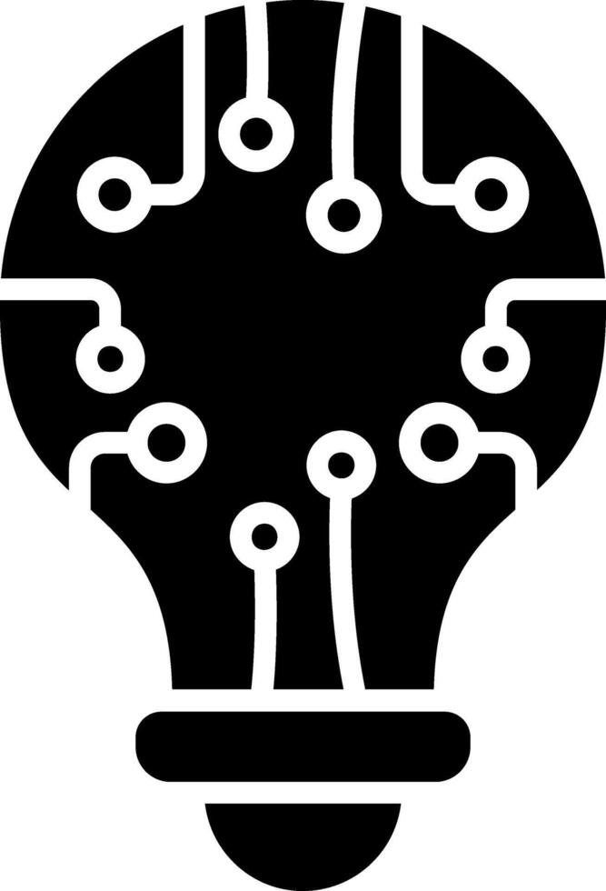 Light Bulb Glyph Icon vector