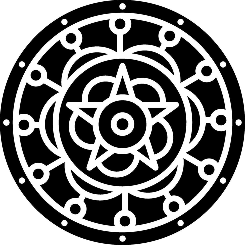 Mandala Glyph Icon vector