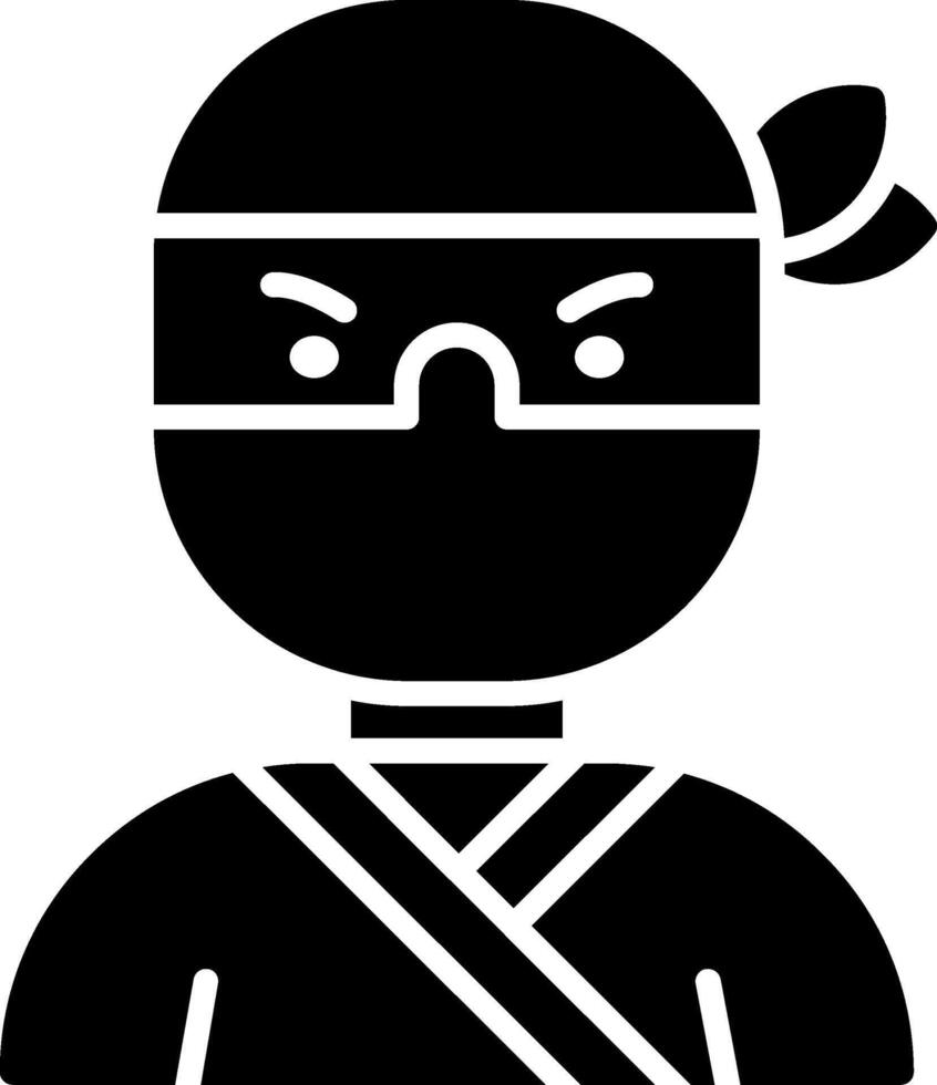 Ninja Glyph Icon vector