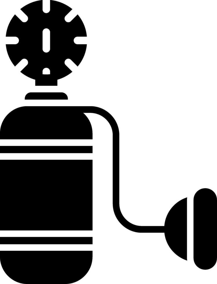 Oxygen Tank Glyph Icon vector