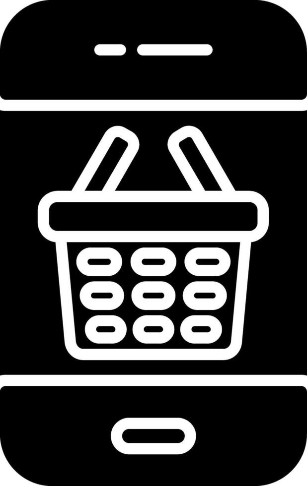 Online Shopping Glyph Icon vector