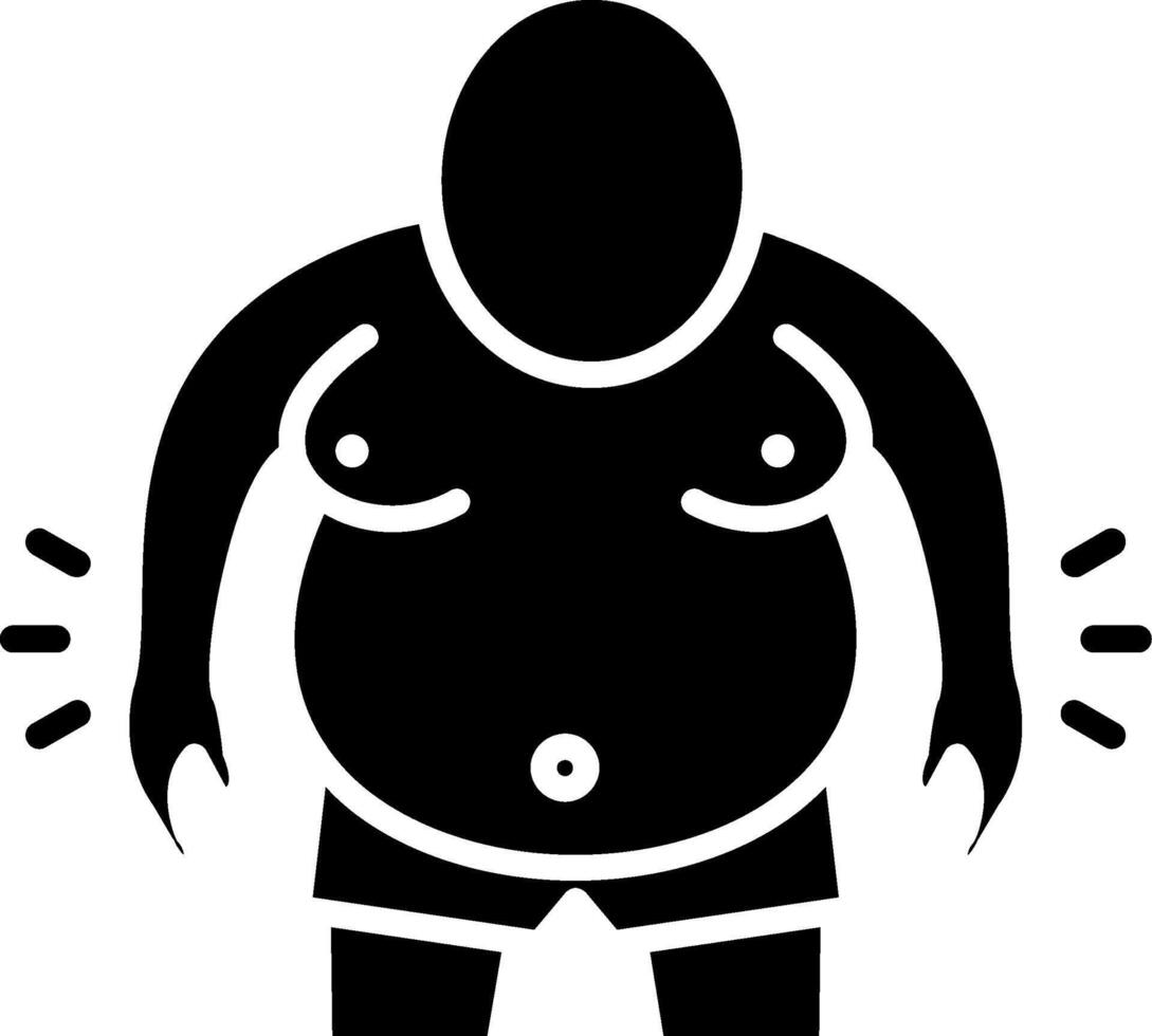 Overweight Glyph Icon vector