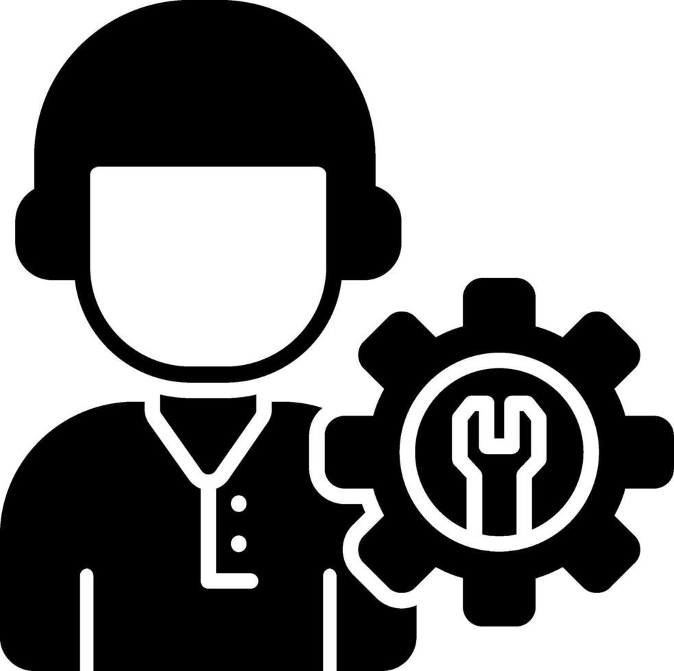 Technical Support Glyph Icon vector