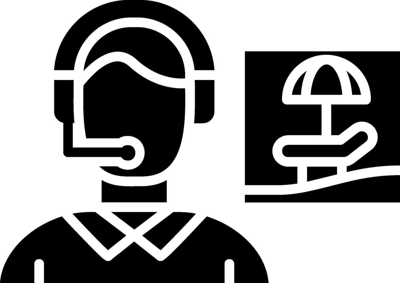 Travel Agent Glyph Icon vector