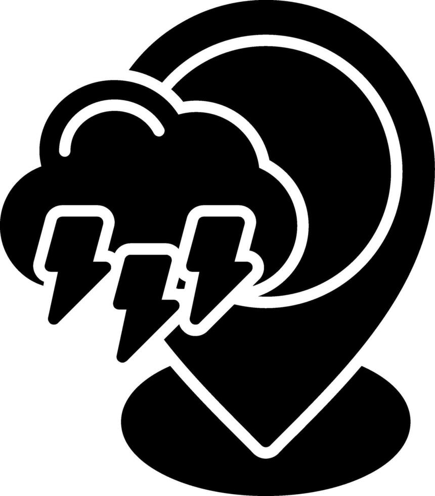 Storm Glyph Icon vector