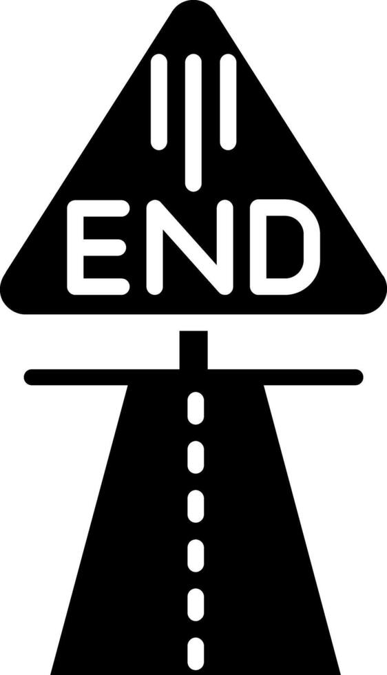End Glyph Icon vector