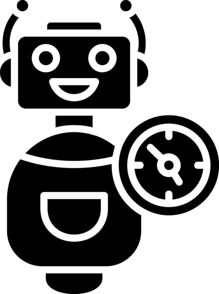Bot Glyph Icon vector