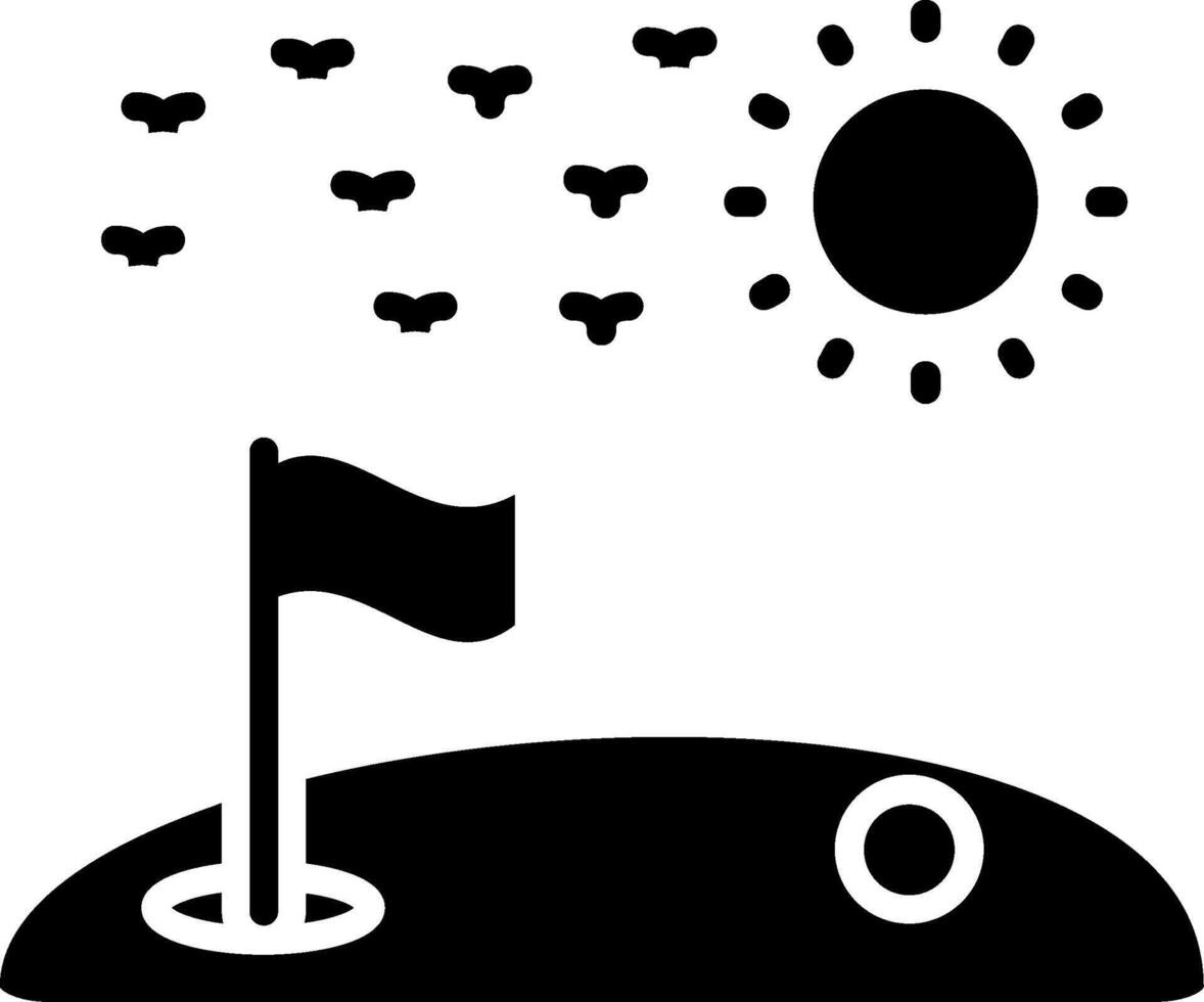 Golf Glyph Icon vector