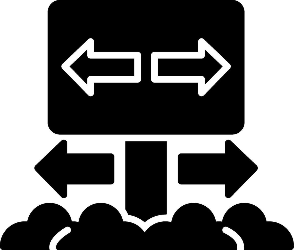 Turn Glyph Icon vector