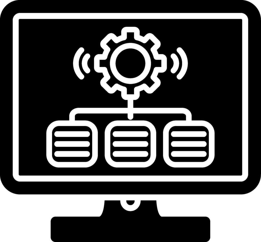 Integration Glyph Icon vector