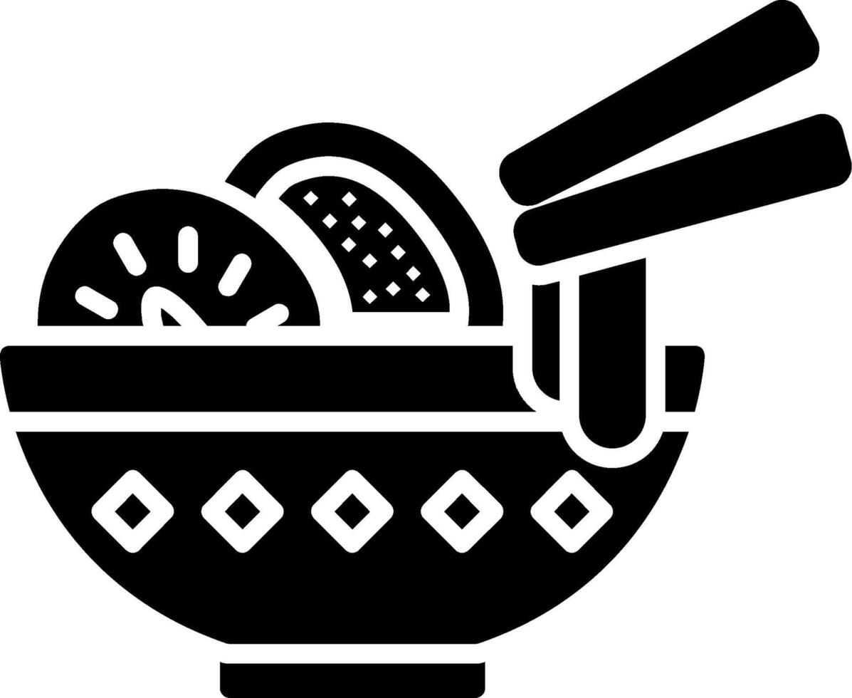 Ramen Glyph Icon vector
