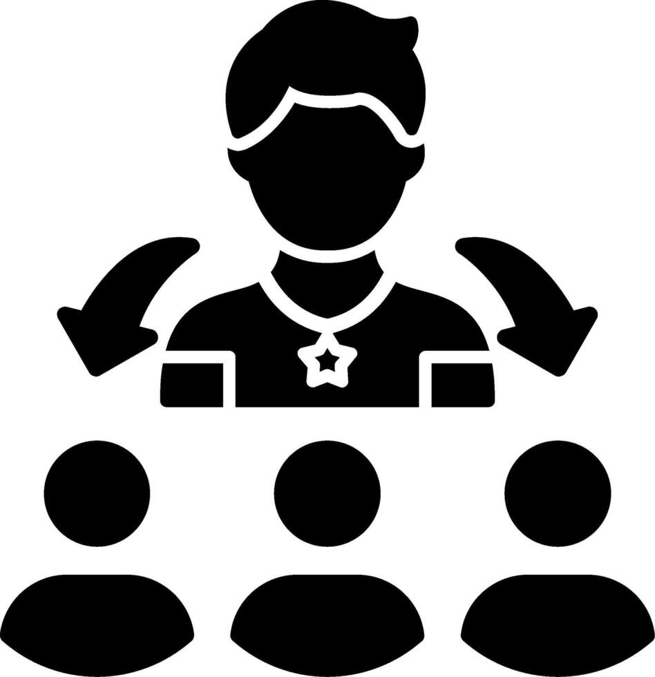 Leadership Glyph Icon vector