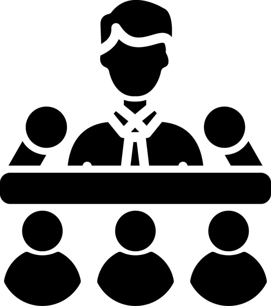 Politician Glyph Icon vector