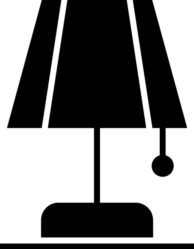 Table Lamp Glyph Icon vector