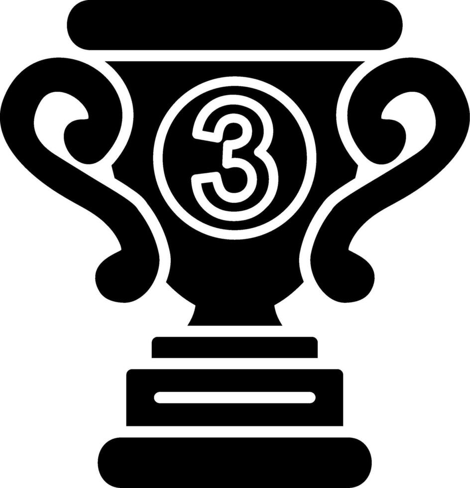 3rd Prize Glyph Icon vector