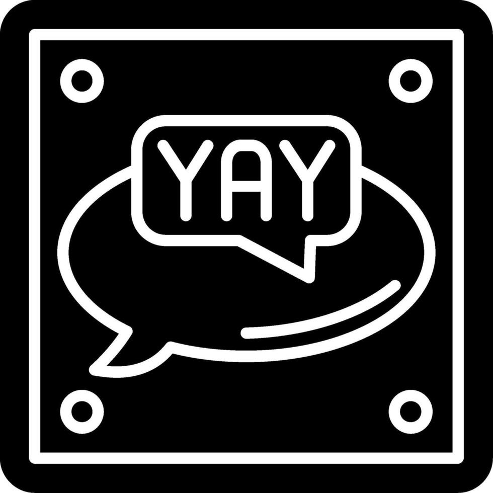 Yay Glyph Icon vector