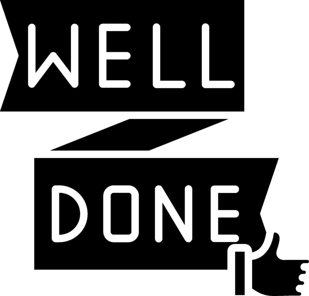 Well Done Glyph Icon vector