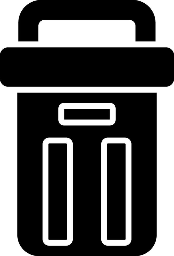 Trash Can Glyph Icon vector