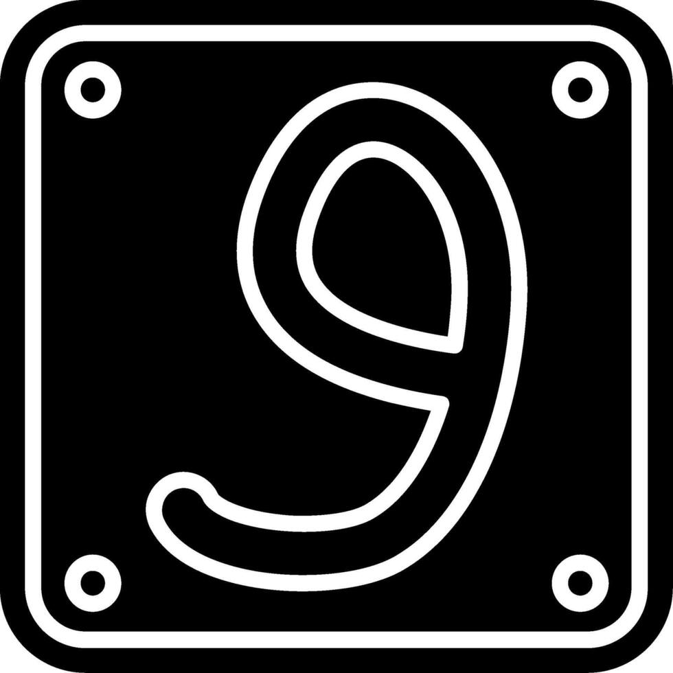 Arabic Language Glyph Icon vector