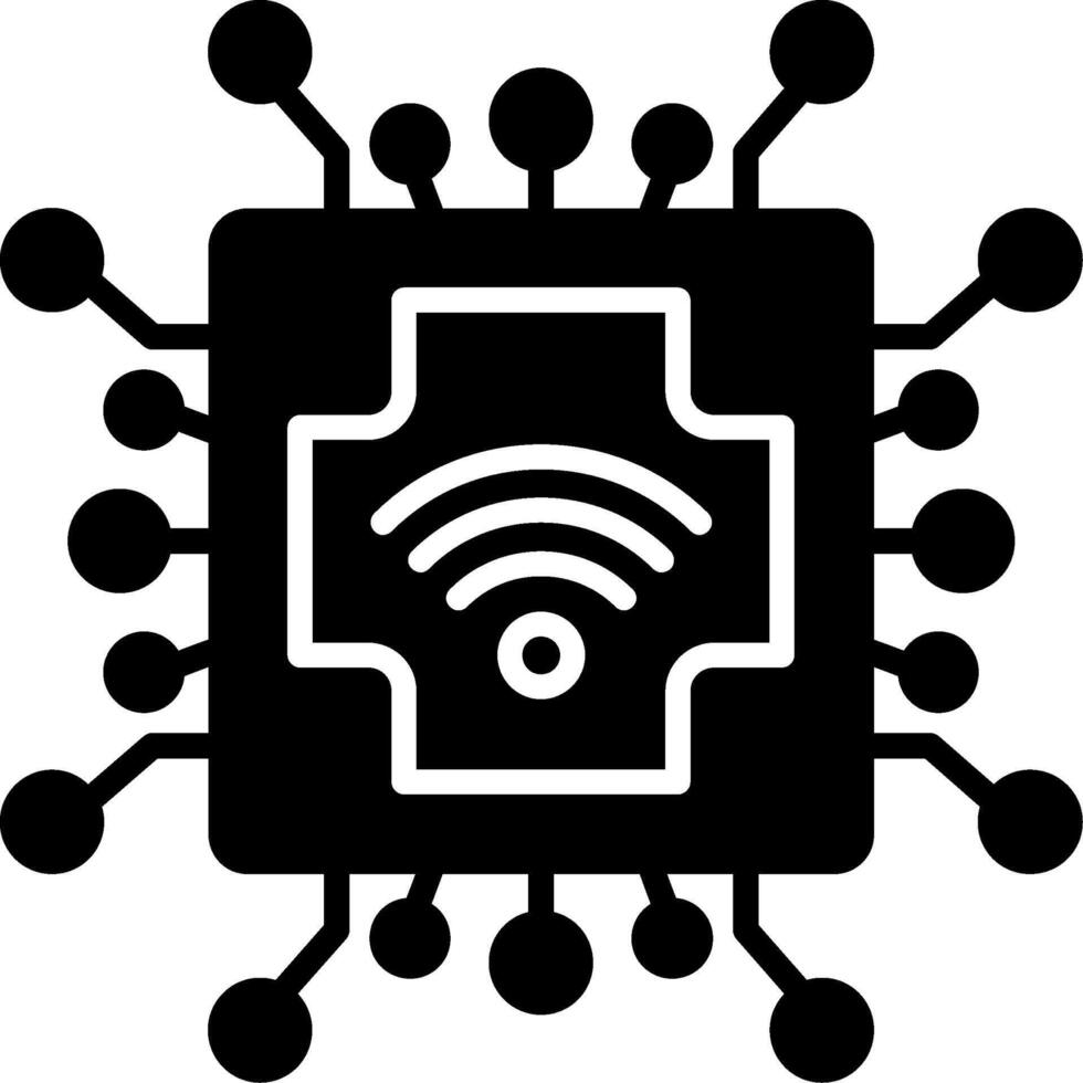 Cpu Glyph Icon vector