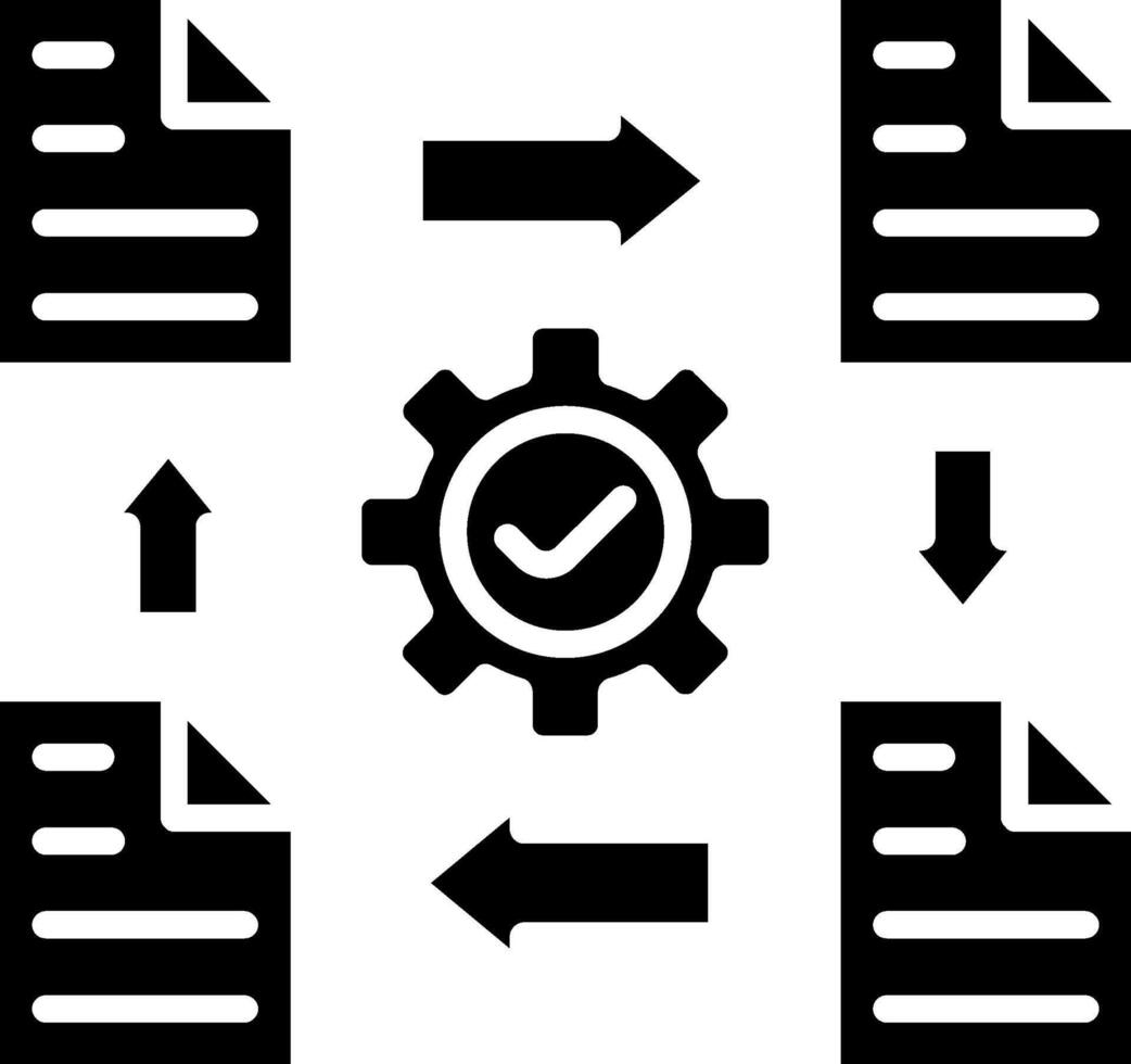 Data Glyph Icon vector