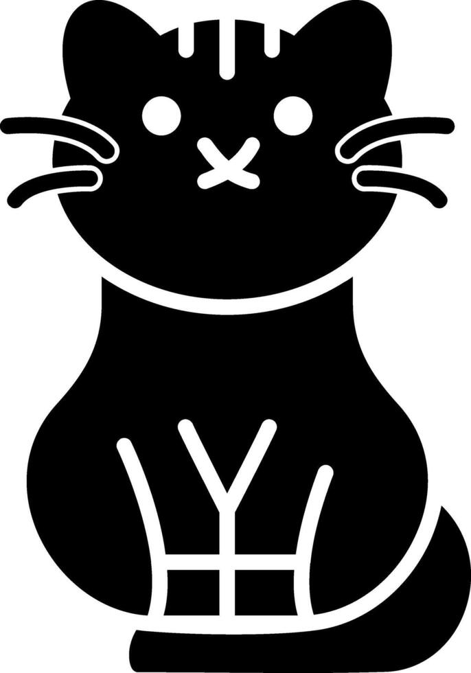 Cat Glyph Icon vector
