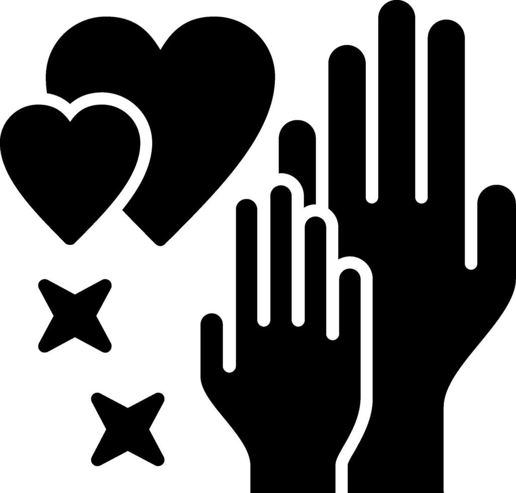 Hands Glyph Icon vector