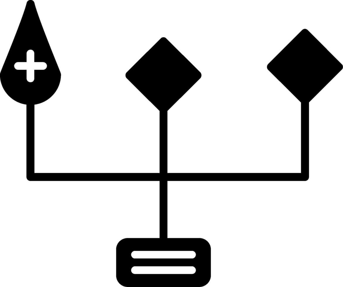 Flow Glyph Icon vector
