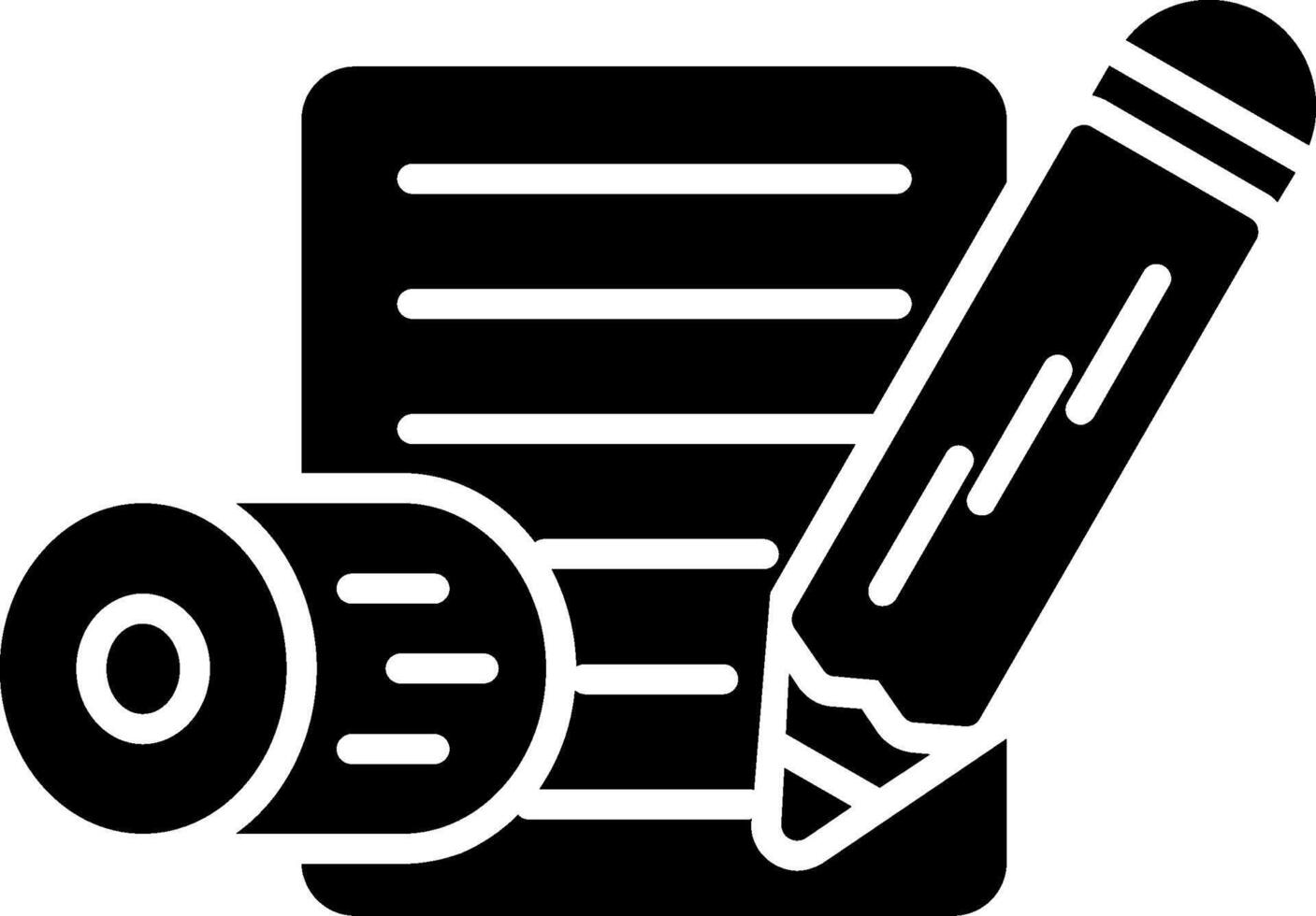 Pencil Glyph Icon vector