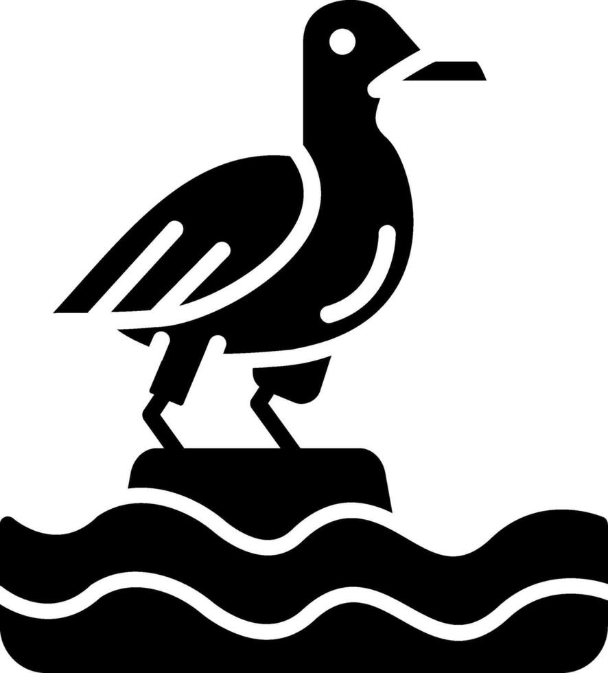 Pelican Glyph Icon vector