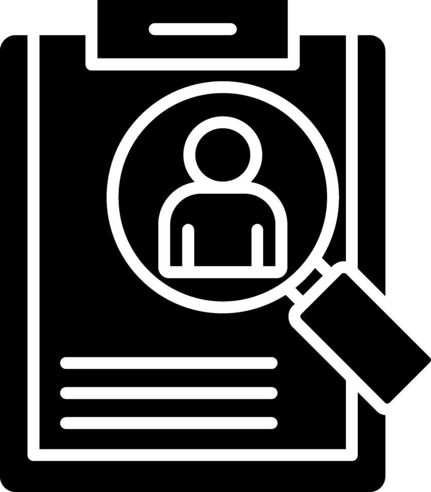 Recruitment Glyph Icon vector