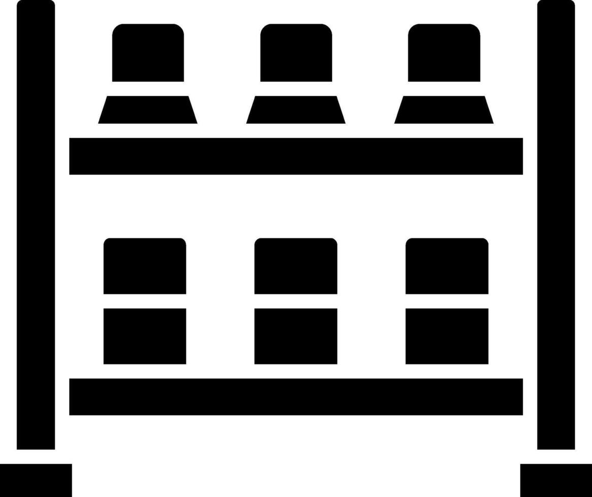 Shoe Rack Glyph Icon vector