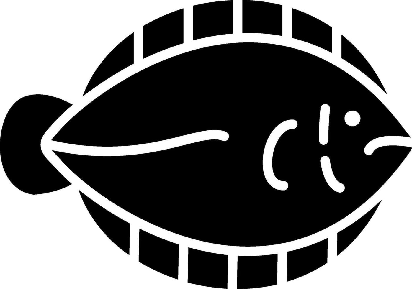 Flounder Glyph Icon vector