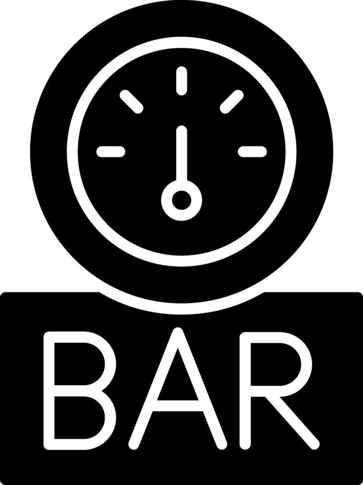 Bar Glyph Icon vector