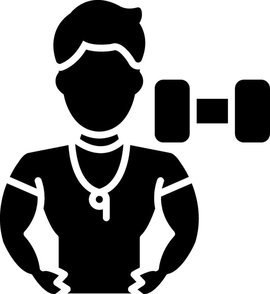 Trainer Glyph Icon vector