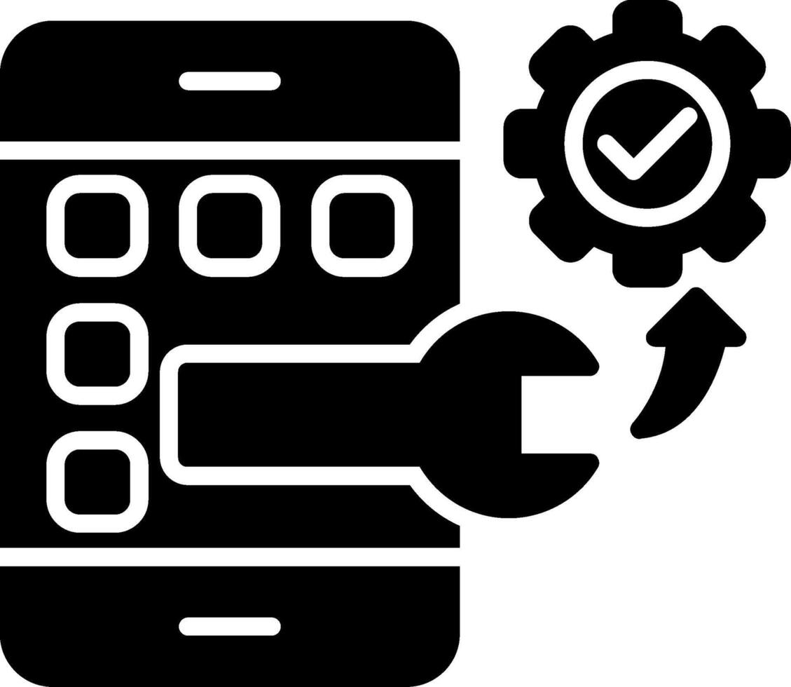 Application Glyph Icon vector