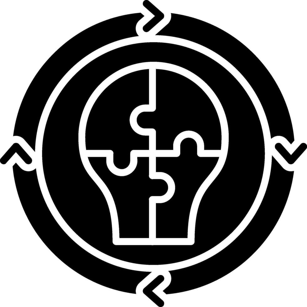 Problem Solving Glyph Icon vector