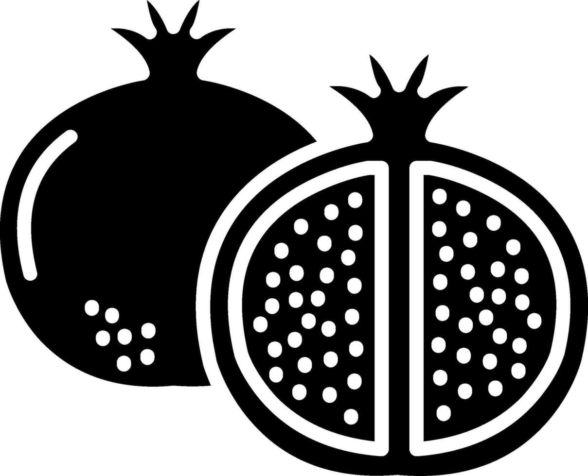 Pomegranate Glyph Icon vector