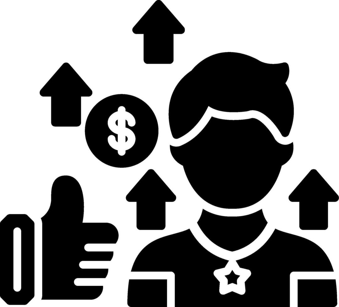 Performance Appraisal Glyph Icon vector