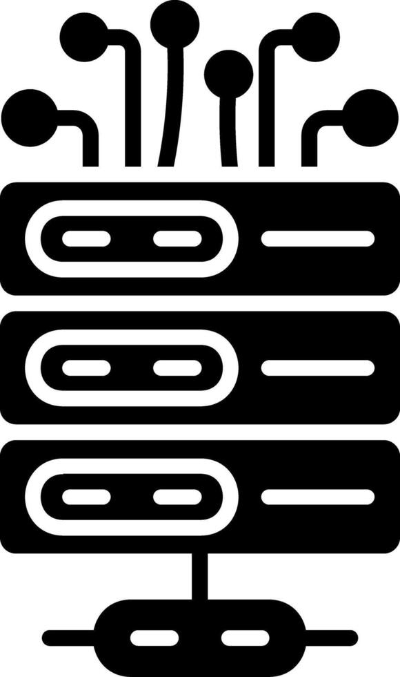 Server Glyph Icon vector