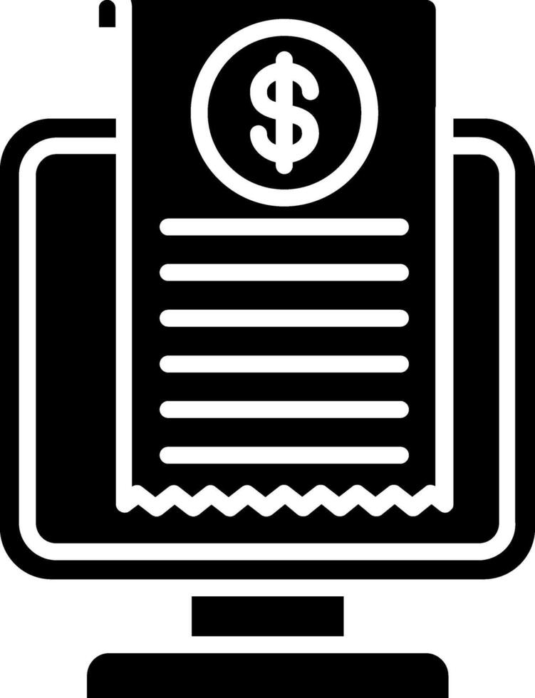 Receipt Glyph Icon vector