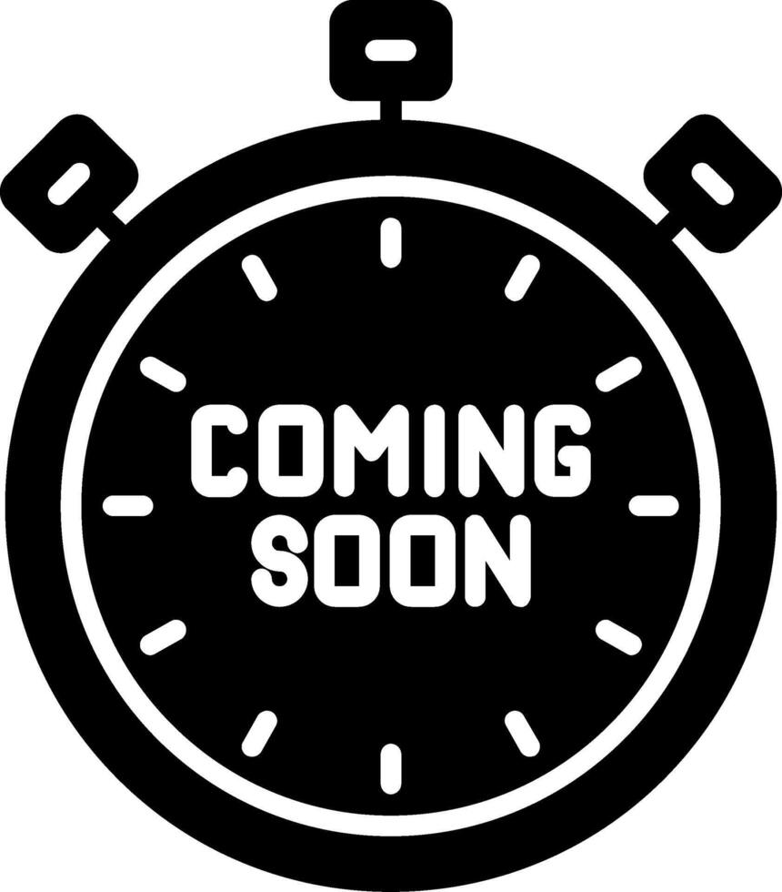 Soon Glyph Icon vector