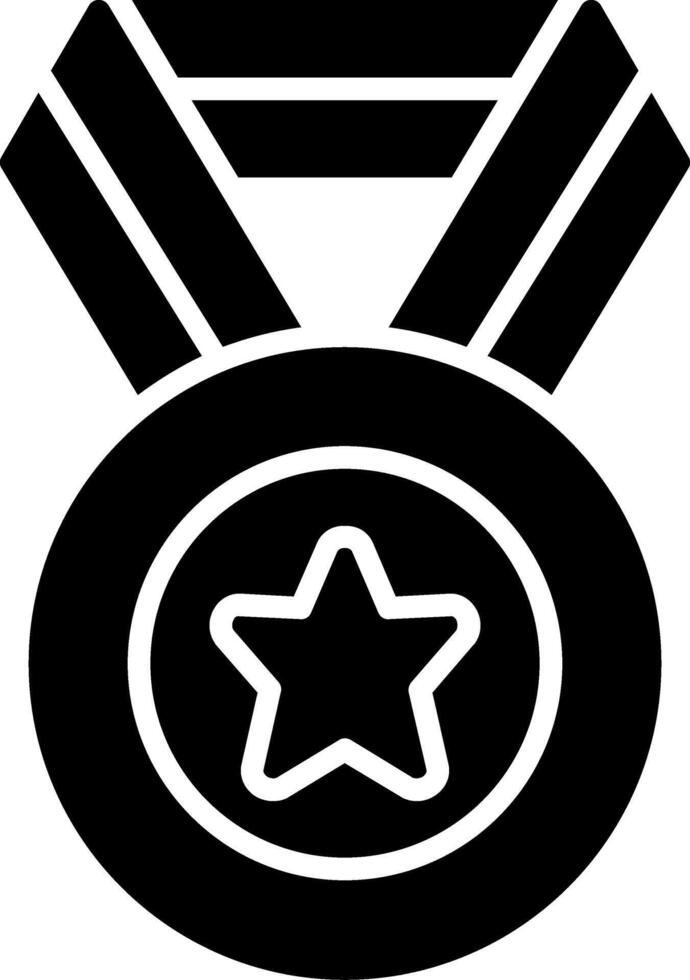 Medal Glyph Icon vector