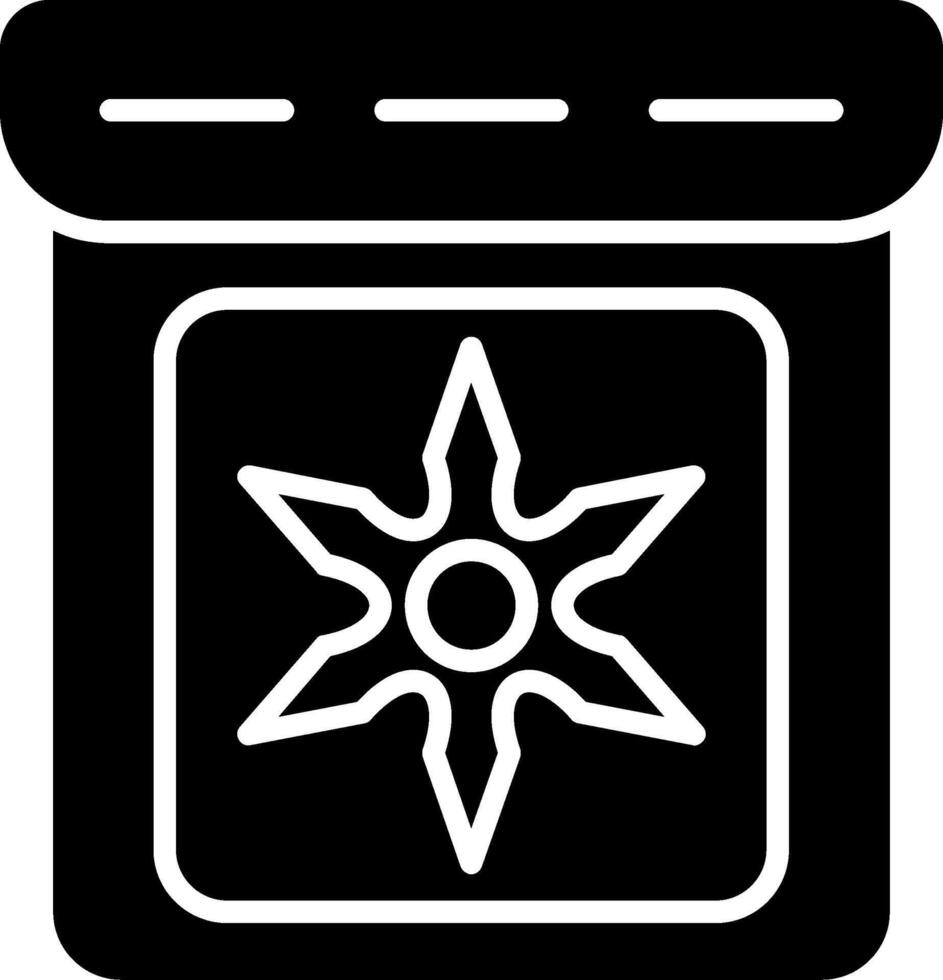 Ninja Glyph Icon vector